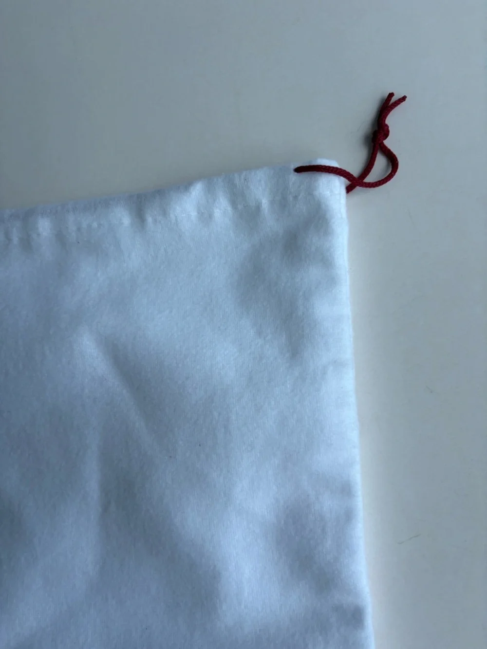Christian Louboutin White Fabric Dust Bag with Red Logo